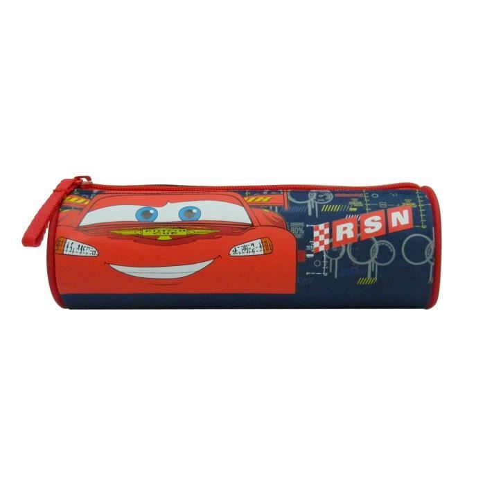 CARS Trousse 1 compartiment primaire Garçon 22 cm bleu/rouge