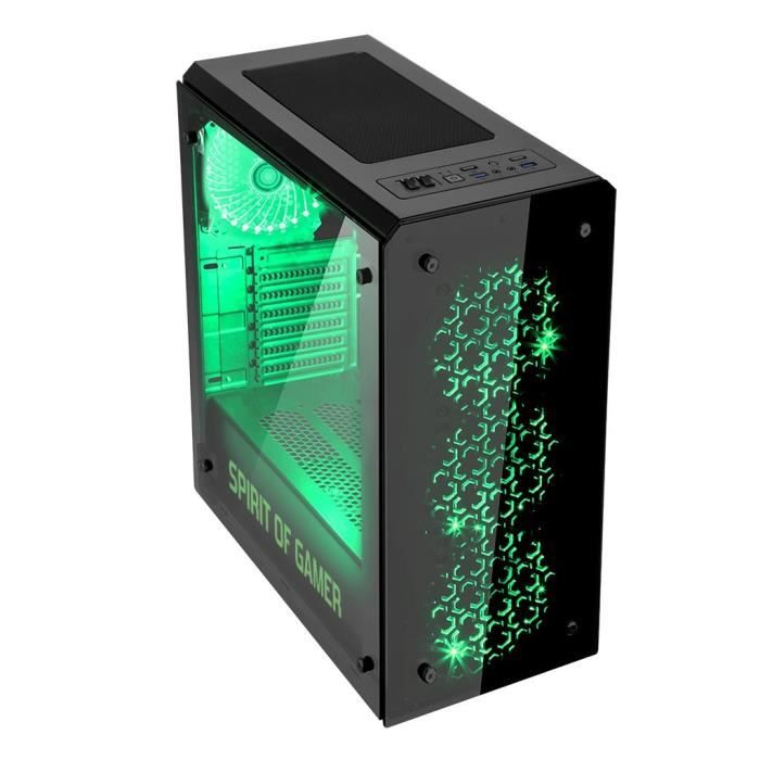 SPIRIT OF GAMER Boîtier PC Gamer Rogue IV - Vert