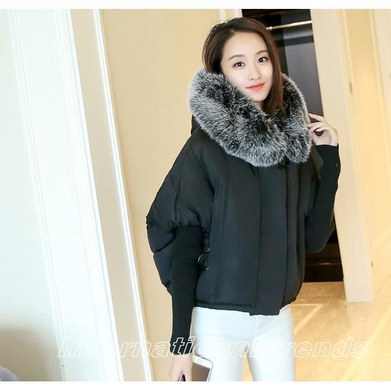 Doudoune Femme Hiver Manteau Femme court Manches de chauve ...