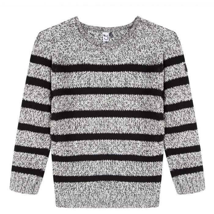 3 POMMES Pull Blanc Cassé Enfant Garçon