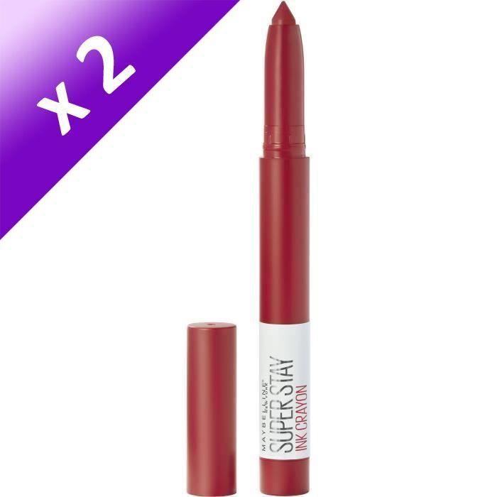 Produit shopeco.fr : Lot De 2 - Maybelline New York Superstay Ink Crayon 45 Hustle In The Heels