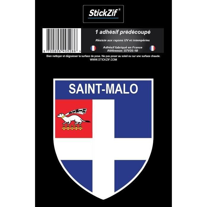 STICKZIF 1 Adhésif Blason Saint Malo STV35-1B