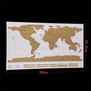 88526cm Scratch Mapcarte Du Monde à Gratter De Voyage