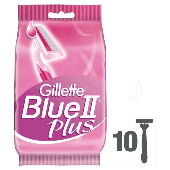 GILLETTE Blue II Plus rasoirs jetables X10