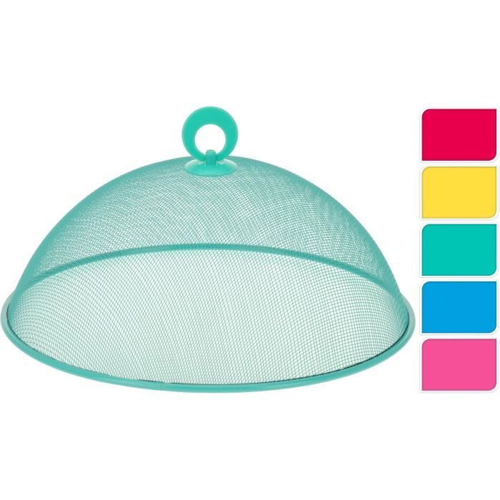 Cloche alimentaire en métal - 30 x 12,5 cm - Pour 5 assiettes - Multicolore