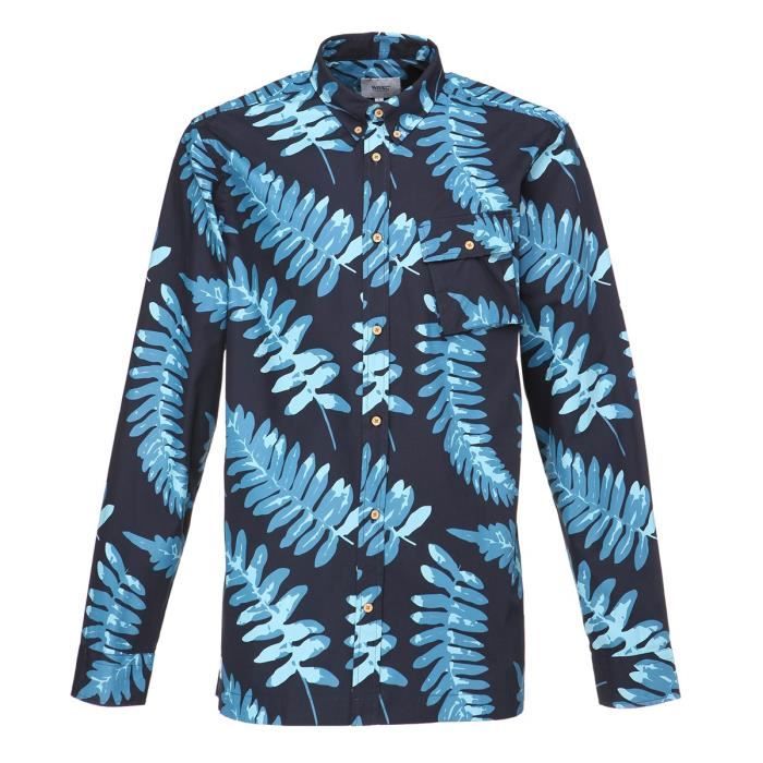 WESC Chemise Tropical - Homme - Bleu insig