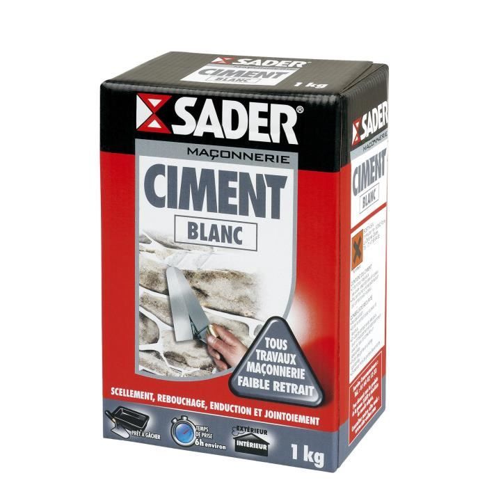 SADER Boite Ciment Blanc 1kg