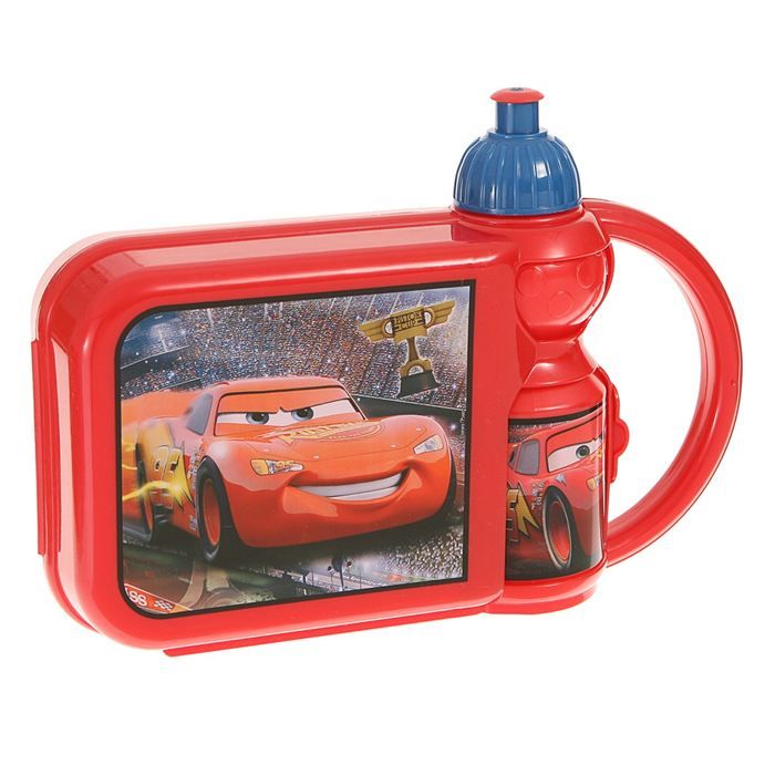 Collection  Cars   2 pièces  1 gourde + 1 boite   Boite avec 