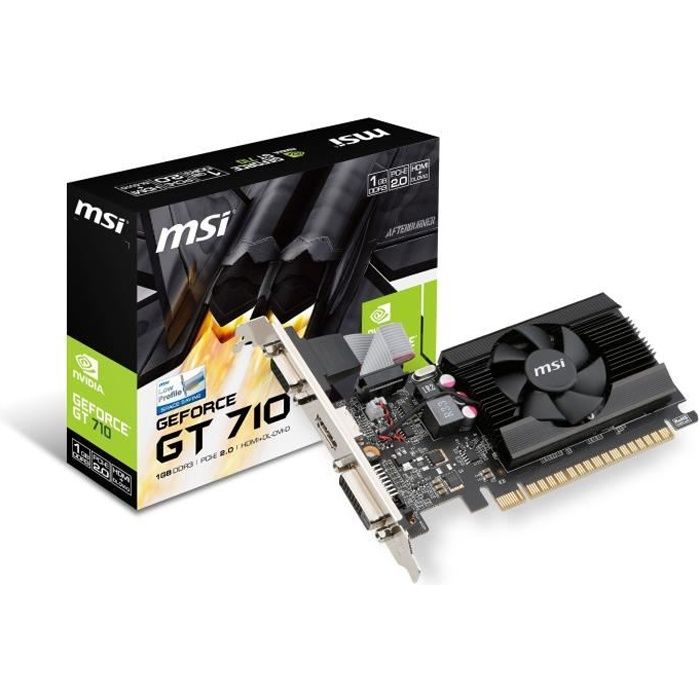 MSI Carte graphique Geforce GT710 - GDDR3 - 1Go