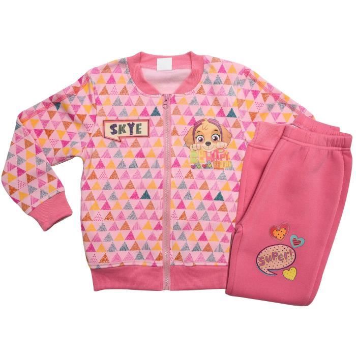 PAT'PATROUILLE Survêtement avec gilet zippé Rose Enfant Fille