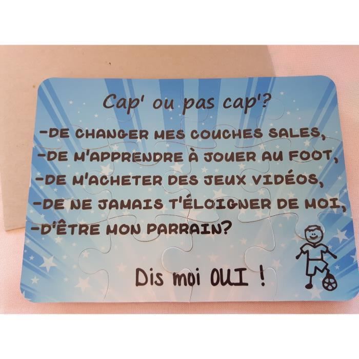 Puzzle&quot; veuxtu être mon parrain?&quot; Achat / Vente faire