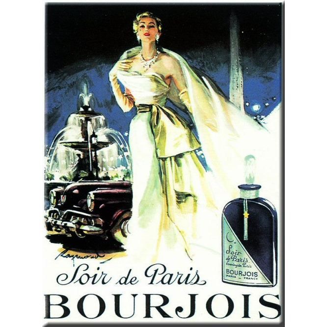 Magnet Pub Retro Parfum Bourjois Soir De Paris Achat Vente