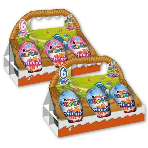 Lécithines soja retrouvez vos kinder chocolat spécialement décorés pour pâques dans leur étui festif contenant 24 barrettes à partager. Confiserie de Pâques: Kinder Surprise 12 oeufs - Achat ...