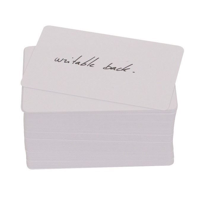 Pack de 100 cartes pavé écriture au verso (0,50mm)