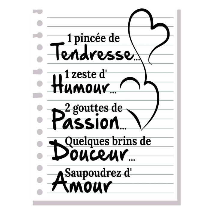 Stickers adhésif mural Une pincée de tendresse - Multicolore - 70x93cm