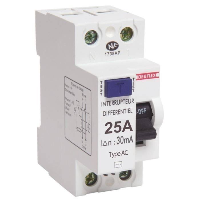DEBFLEX Interrupteur différentiel 25 A type AC