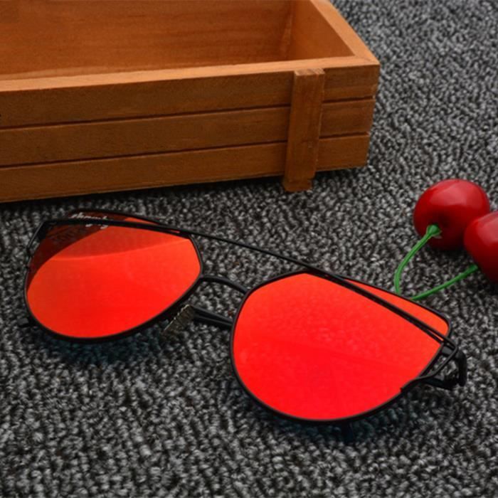 Ronde Femme Soleil Rouge Luxe Marque Lunette De NOZ8wknPX0