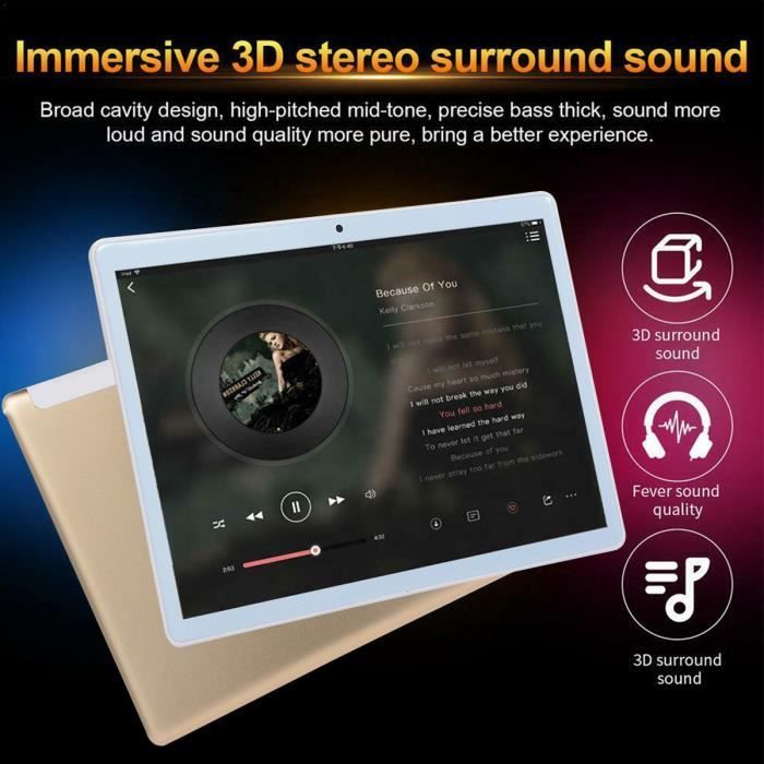  Tablette Tactile TP 3G 10,1 Pouces 4Go+64Go TP1