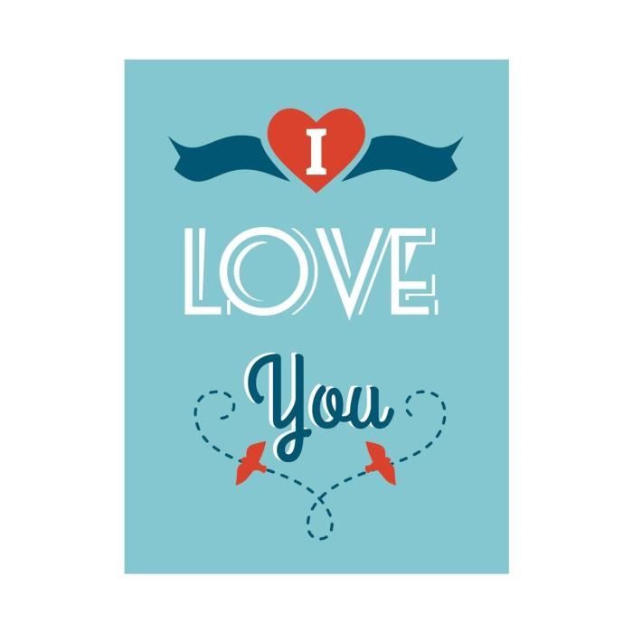 Stickers adhésif mural Your heart is my home - Multicolore - 30x40cm
