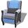Fauteuils club Fauteuil patchwork relax de style c