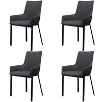 CHAISE vidaXL Chaises de salle à manger 4 pcs Gris foncé CHAISE vidaXL Chaises de salle à manger 4 pcs Gris foncé