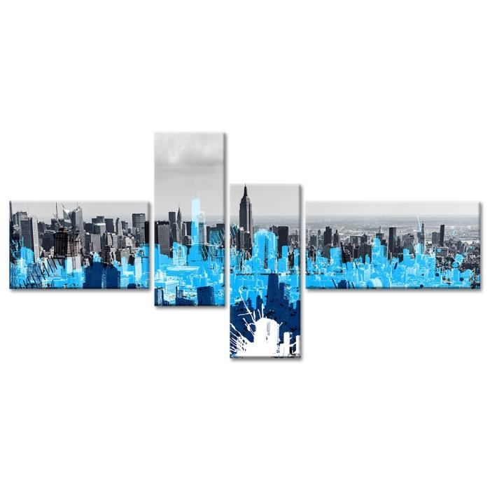 Tableau Déco Graphique Déco New York art Graphique - 130x65 cm