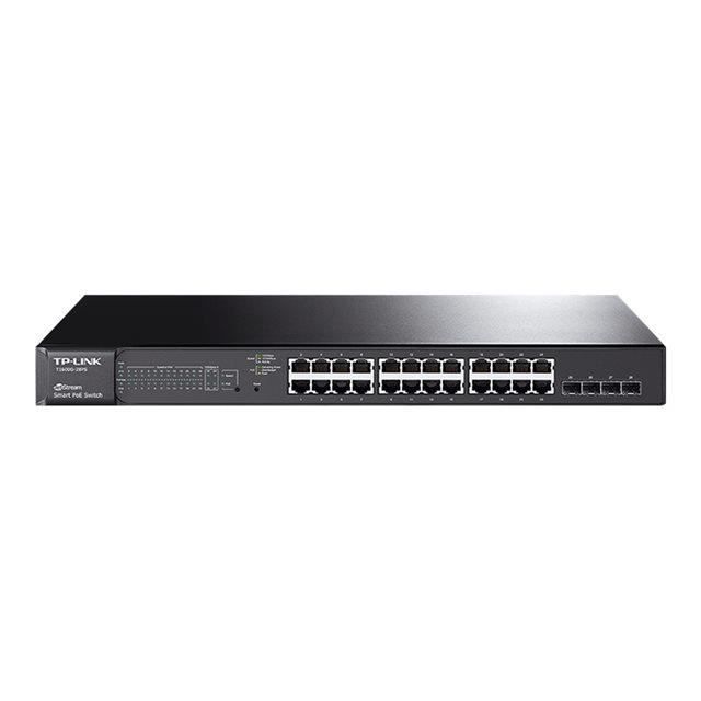 TP-LINK Smart Switch T1600G-28PS JetStream 24-Ports Gigabit PŒ+ avec 4 emplacements SFP