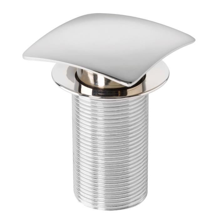 WIRQUIN Bonde de lavabo Quick-Clac - 75 mm - Carré - Sans trop-plein