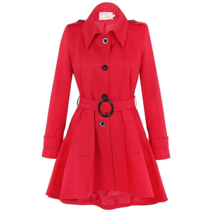 Manteau rouge femme - les bons plans de Micromonde