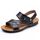 Hommes Sandales en cuir chaussures de plage Noir