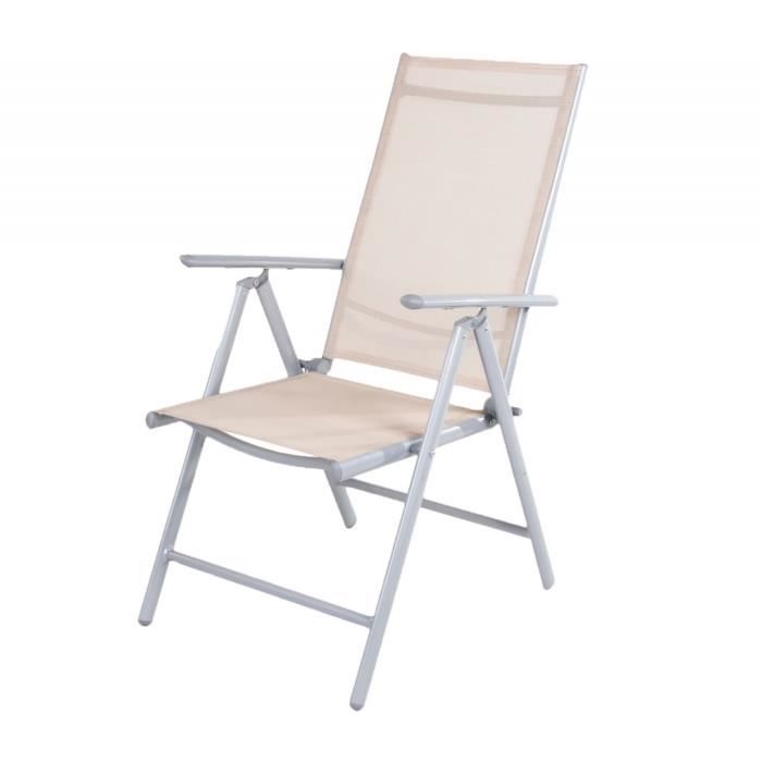 Beige Lex 7 Positions Pliante Chaises SUzpjLqGMV