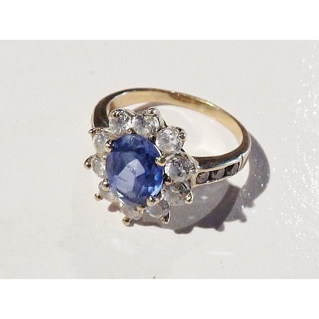 BAGUE , ANNEAU Bijoux Bague Marquise Vermeil Zirconium Bleu T 52