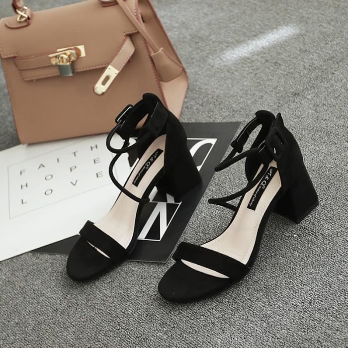 Vente Noir Chaussures Sandales Magic Femme Achat Stickers dCxoeBr