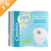 PAPIER TOILETTE Papiers toilette Compact - 4 rouleaux - Lot de 6 PAPIER TOILETTE Papiers toilette Compact - 4 rouleaux - Lot de 6
