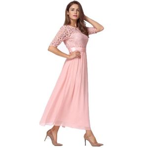 Femme Yt Longue Terre Soirée Élégante Col Manchon De Broderie CheongsamRoseL Stand Robe re Maille Mariée IEHDW92