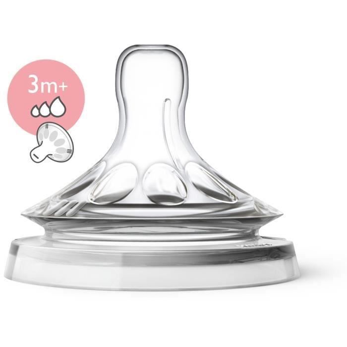Produit shopeco.fr : PHILIPS AVENT SCF045/27 Lot de 2 tétines Natural 3m+ (Lot de 2)