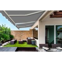 STORE - STORE BANNE Store banne monobloc manuel-Gris- 4,20x3 m STORE - STORE BANNE Store banne monobloc manuel-Gris- 4,20x3 m