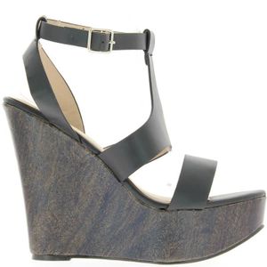 15cm Grande De Compensées Noires Plateau Sandales À Talon Et Taille l3F1JcKT