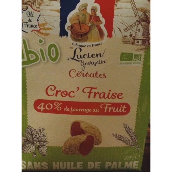 LUCIEN GEORGELIN Céréales Croc' Fraise bio - 375 g