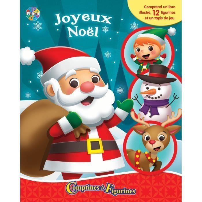 JOYEUX NŒL 12 figurines et un tapis de jeu - Livre cartonné de 10 pages - Editions Phidal
