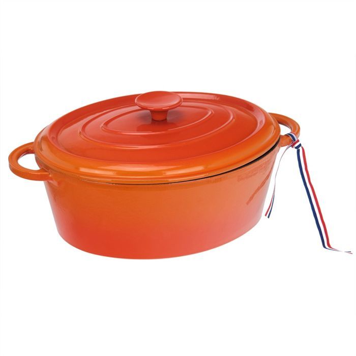 Cocotte En Fonte émaillée Fontignac Numéro 29 - Ovale, Turquoise, 4,5L