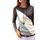T-Shirt femmes Casual manches longues col O Patchw