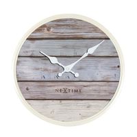 HORLOGE - PENDULE NEXTIME Horloge murale Plank - Bois - Gris - Ø 30 HORLOGE - PENDULE NEXTIME Horloge murale Plank - Bois - Gris - Ø 30