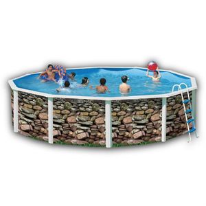 MUR Piscine en acier circulaire 640x120