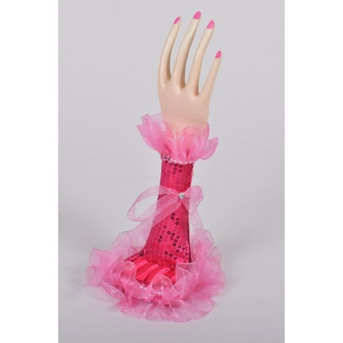 Porte bijoux en forme de main - H 28cm - Rose fuschia