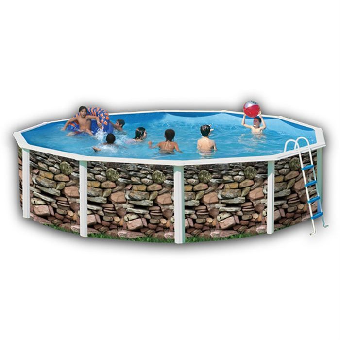 MUR Piscine en acier circulaire 640x120