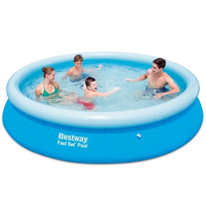 366 X 76 Cm Piscine Gonflable Ronde Bestway Capacité 5377 L Pour