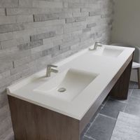 LAVABO - VASQUE CREAZUR Plan double vasque Blanc 175cm LAVABO - VASQUE CREAZUR Plan double vasque Blanc 175cm