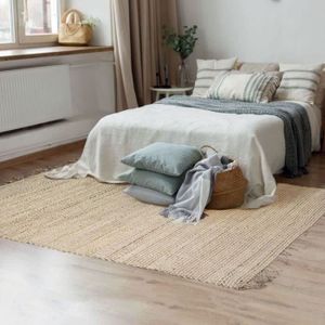 TAPIS INDIRA Tapis de salon ou chambre - Jute et coton -