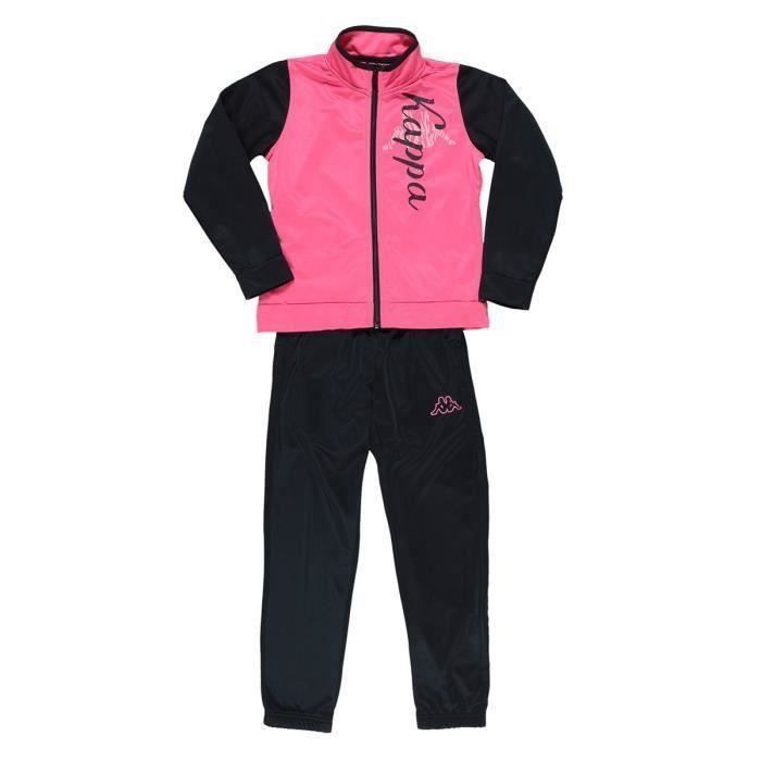 KAPPA Survêtement Enfant Garçon Noir et Rose